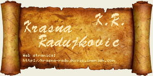 Krasna Radujković vizit kartica